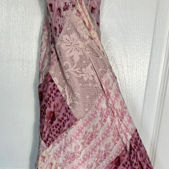 LoveShackFancy Pink Patchwork Slip Dress - damaged - Picture 10 of 11